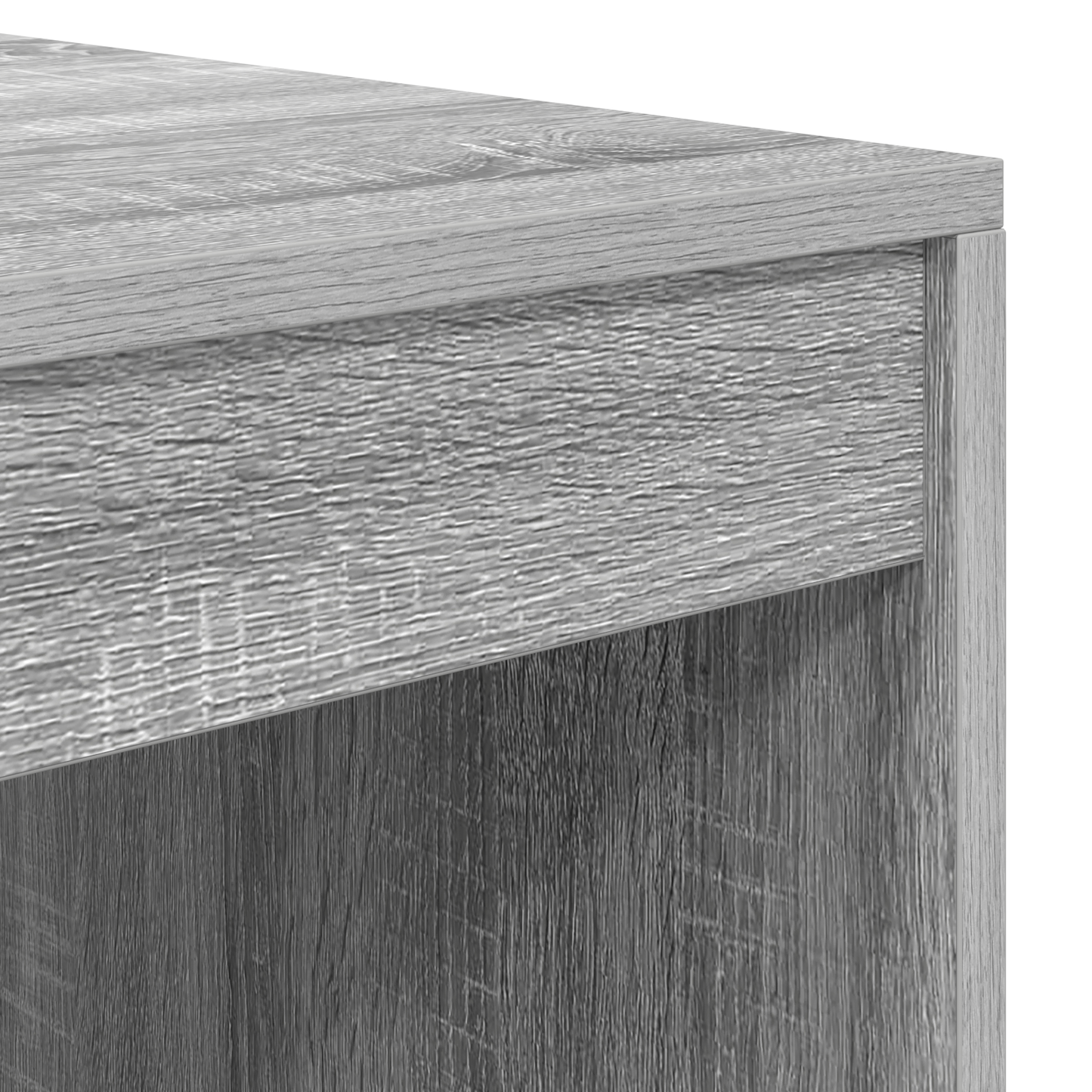 Desk with Storage Grey Sonoma Engineered Wood
