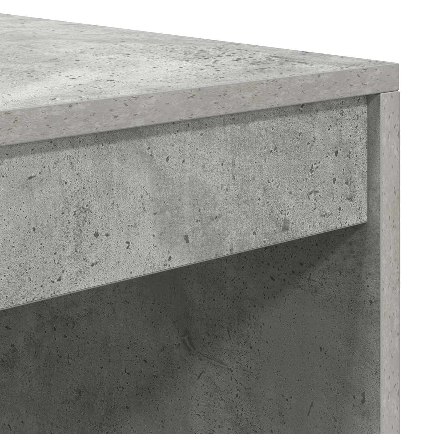 Desk with Storage Concrete Grey Engineered Wood