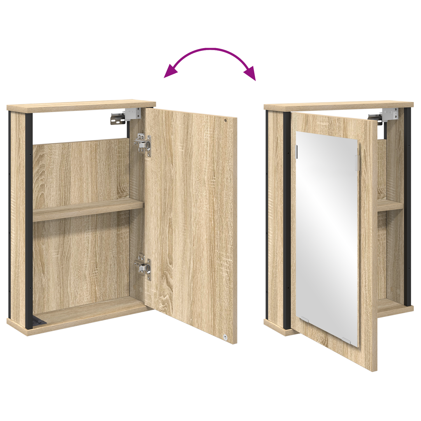 2 Piece Bathroom Furniture Set Sonoma Oak Engineered Wood