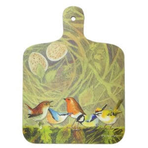 british birds 01bb Mini Kitchen Chopping/Serving Board Decorative Gift
