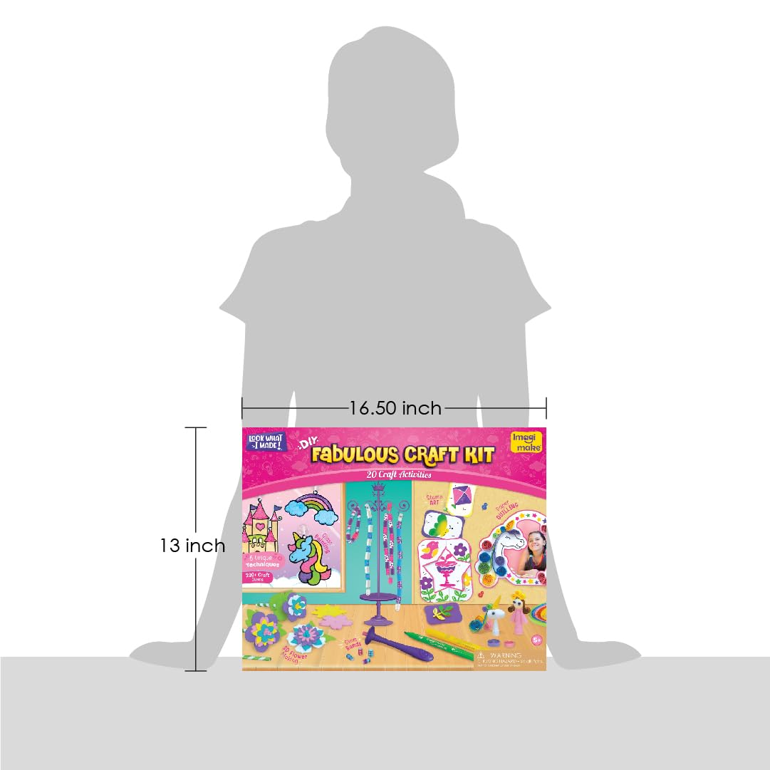 Imagimake Fabulous Craft Kit – 20 Activities for Kids 5–8 | Unicorn DIY Set