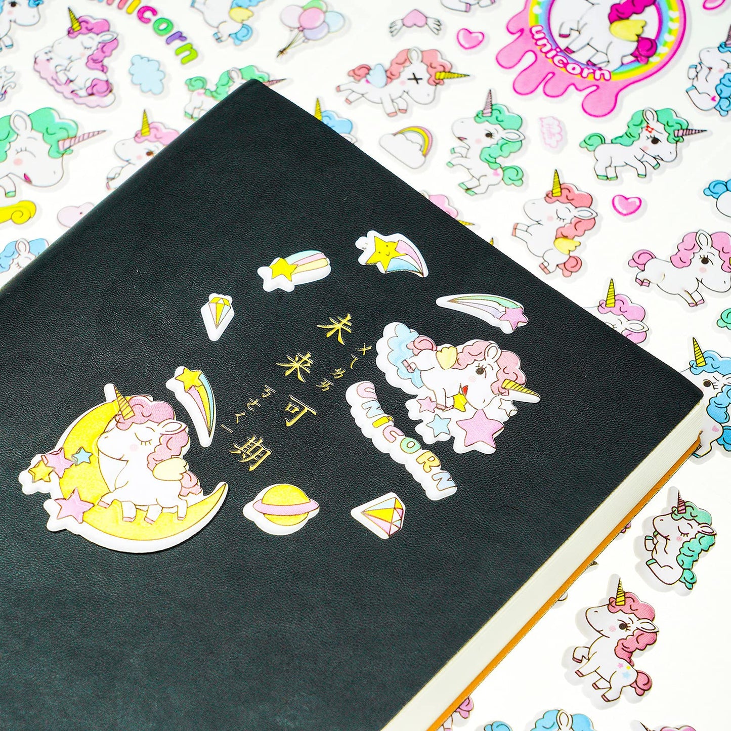 IMNEXT2U Puffy Stickers for Girls — 4 Sheets, 80+ 3D Kawaii Decals, Waterproof & Reusable