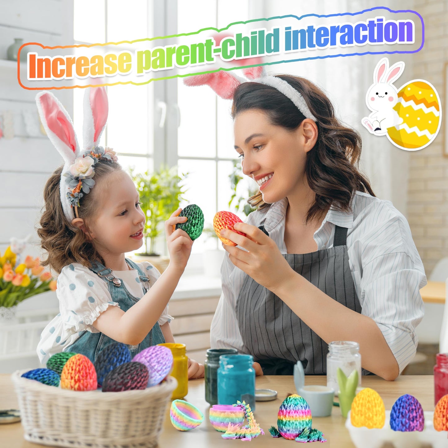 Impossmaker 12PCS Crystal Dragon Eggs – Colorful 3D Printed Fidget Toys & Fantasy Decor
