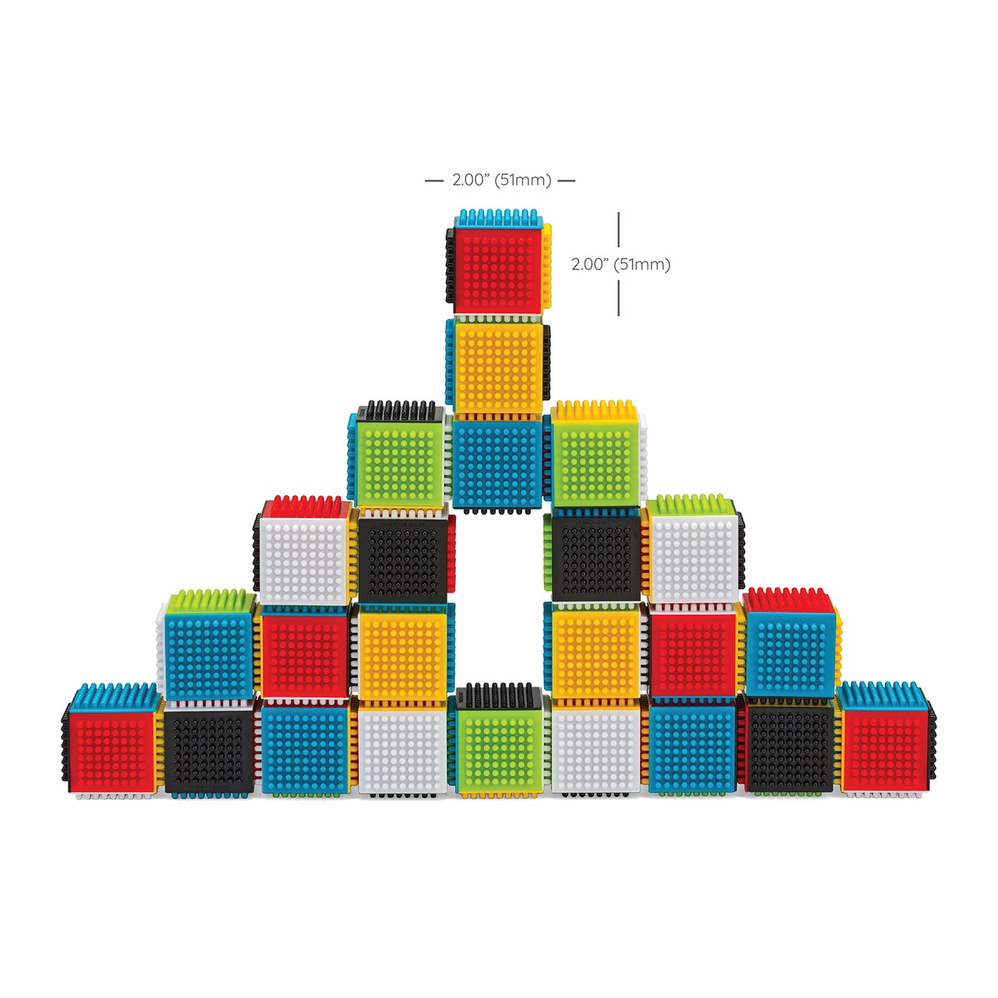 Infantino Press & Stay Sensory Blocks – 24-Piece Multicolor Set for Babies 12m+