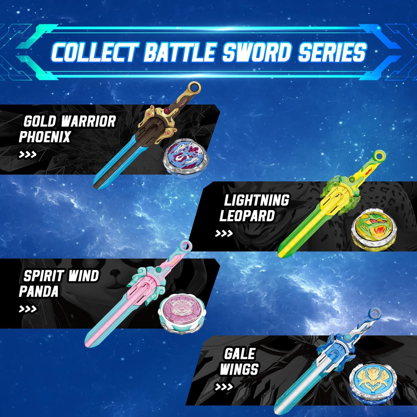 Infinity Nado Battle Set: Spinning Tops & Sword Launcher with Gold Warrior Phoenix (Ages 5–12)