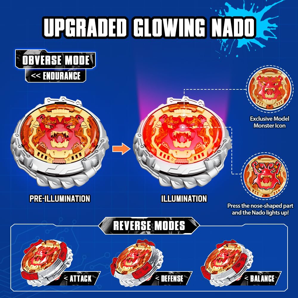 Infinity Nado Battle Set | Modular Stadium Arena, Infinite Acceleration, Glowing Metal Battle Tops