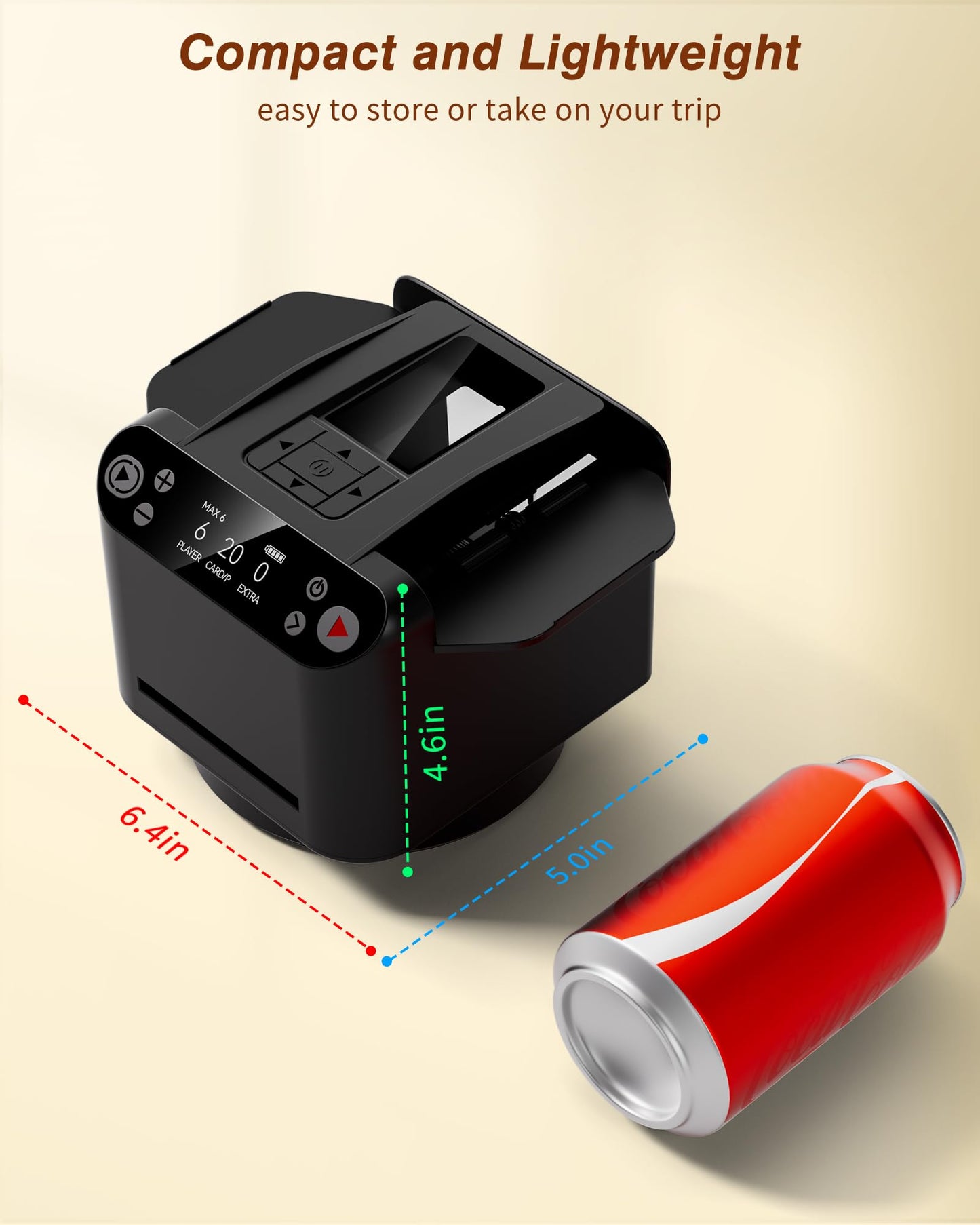 INNCNN 2-in-1 Automatic Card Shuffler & Dealer Machine for 1-12 Players | USB-C Rechargeable