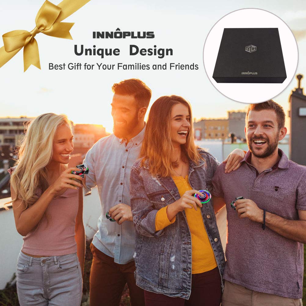 INNÔPLUS Fidget Spinner — Glow-in-the-Dark Metal Spinner for Focus, Calm, and Portability