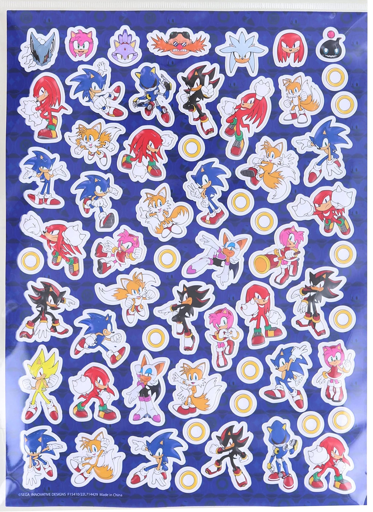 Innovative Designs Sonic The Hedgehog Raised Sticker Sheet – 26 Puffy Stickers for Kids