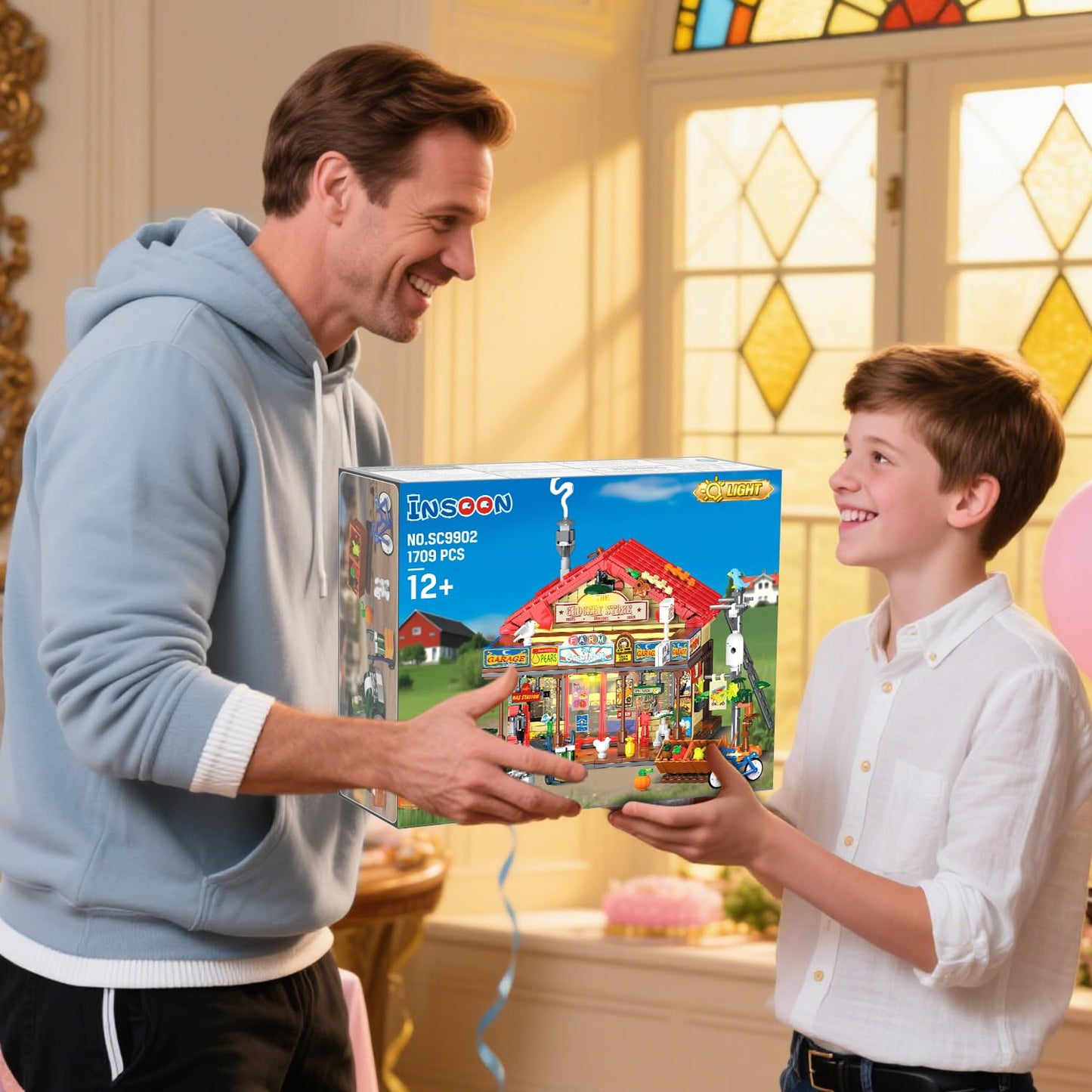 INSOON Country General Store Building Set – 1709 Pcs with LED Lighting