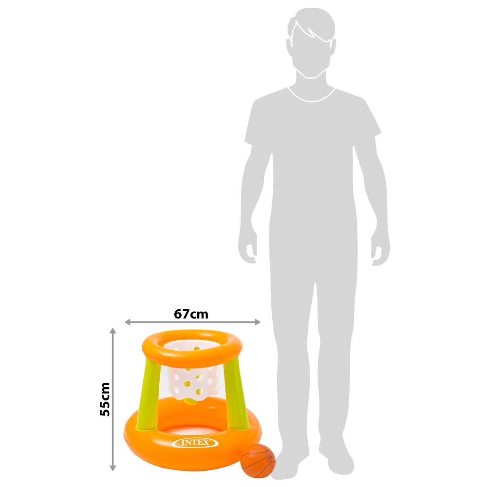 Intex Floating Hoops Basketball Game - Durable Poolside Fun (Colors May Vary)