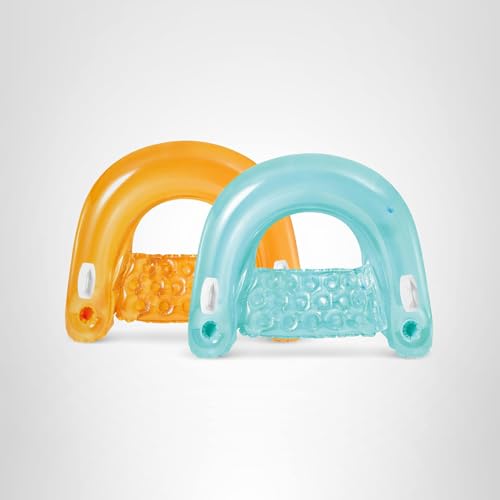 Intex Sit 'N Float Inflatable Pool Lounge with Cup Holders & Backrest – 58x39 in