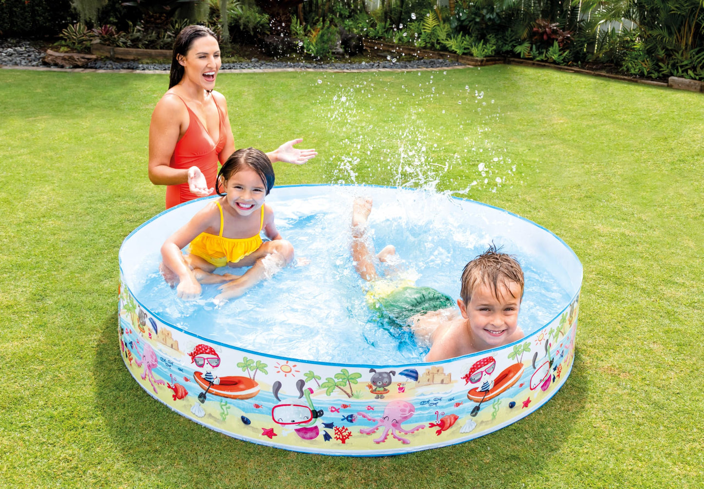 Intex Snorkel Buddies Snapset Pool - 5 ft x 10 in - Multicolor (56451EP)