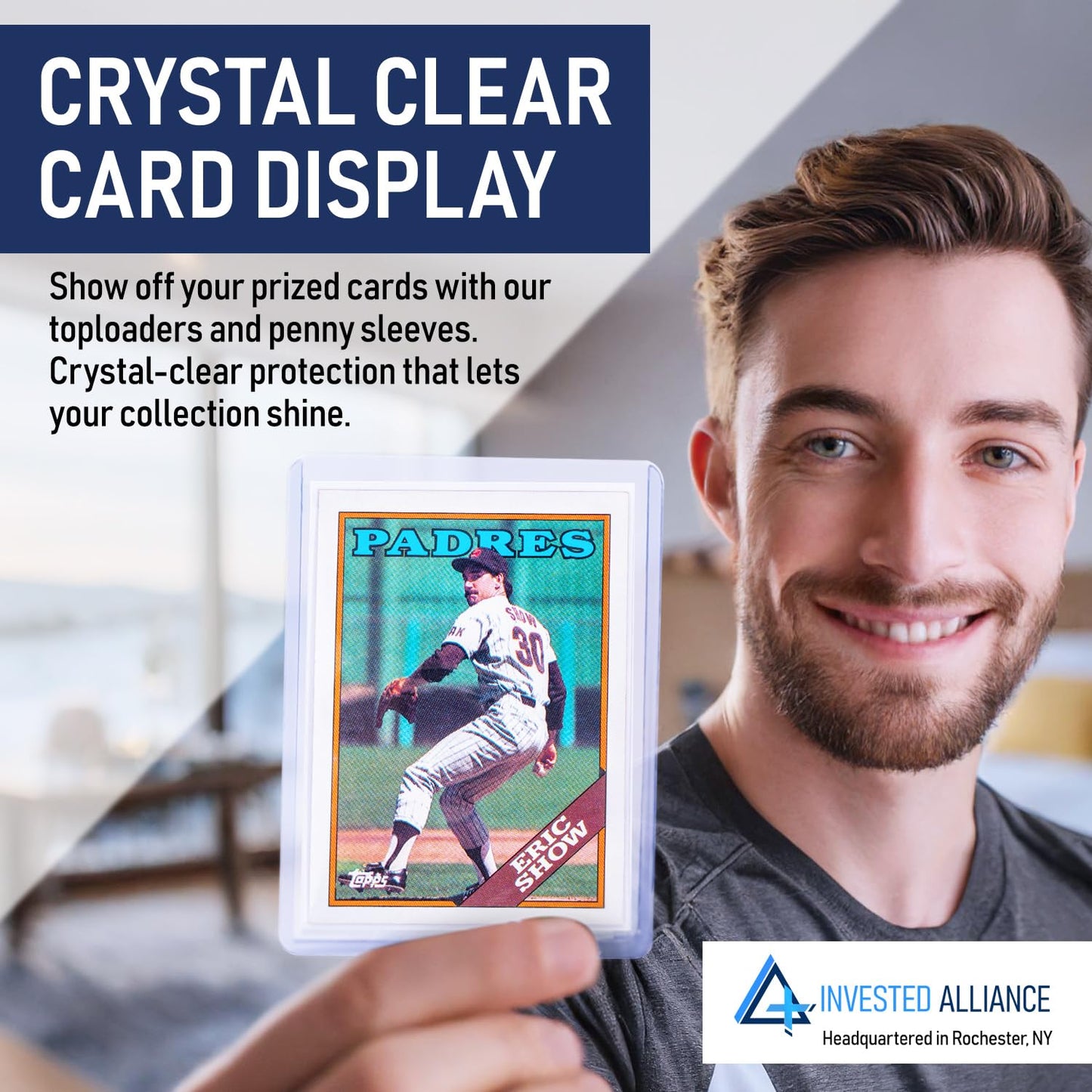 Invested Alliance Regular 3x4 Rigid Top Loaders for Cards & Card Sleeves | Ultra Trading Protectors for Baseball, MTG & TCG