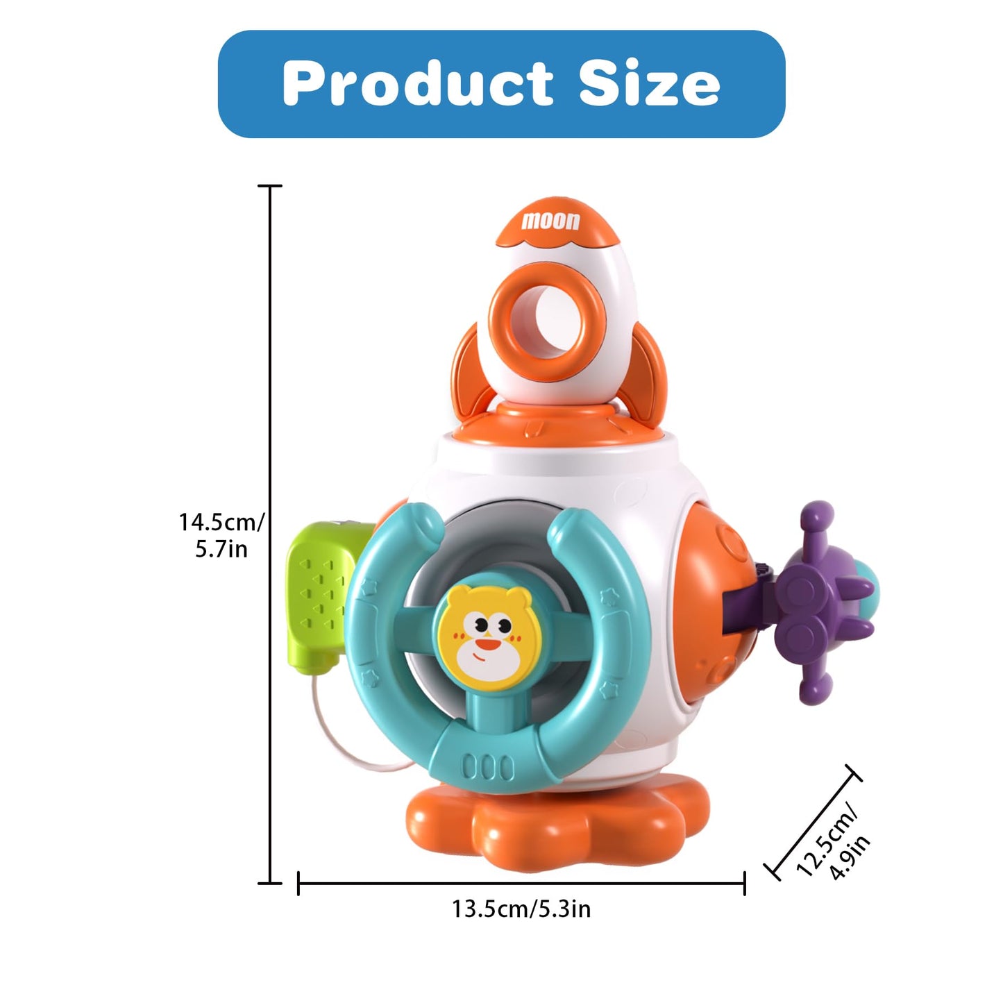 Inzerwudi Montessori Busy Board Cube – Travel Sensory Toy for Toddlers 1-3