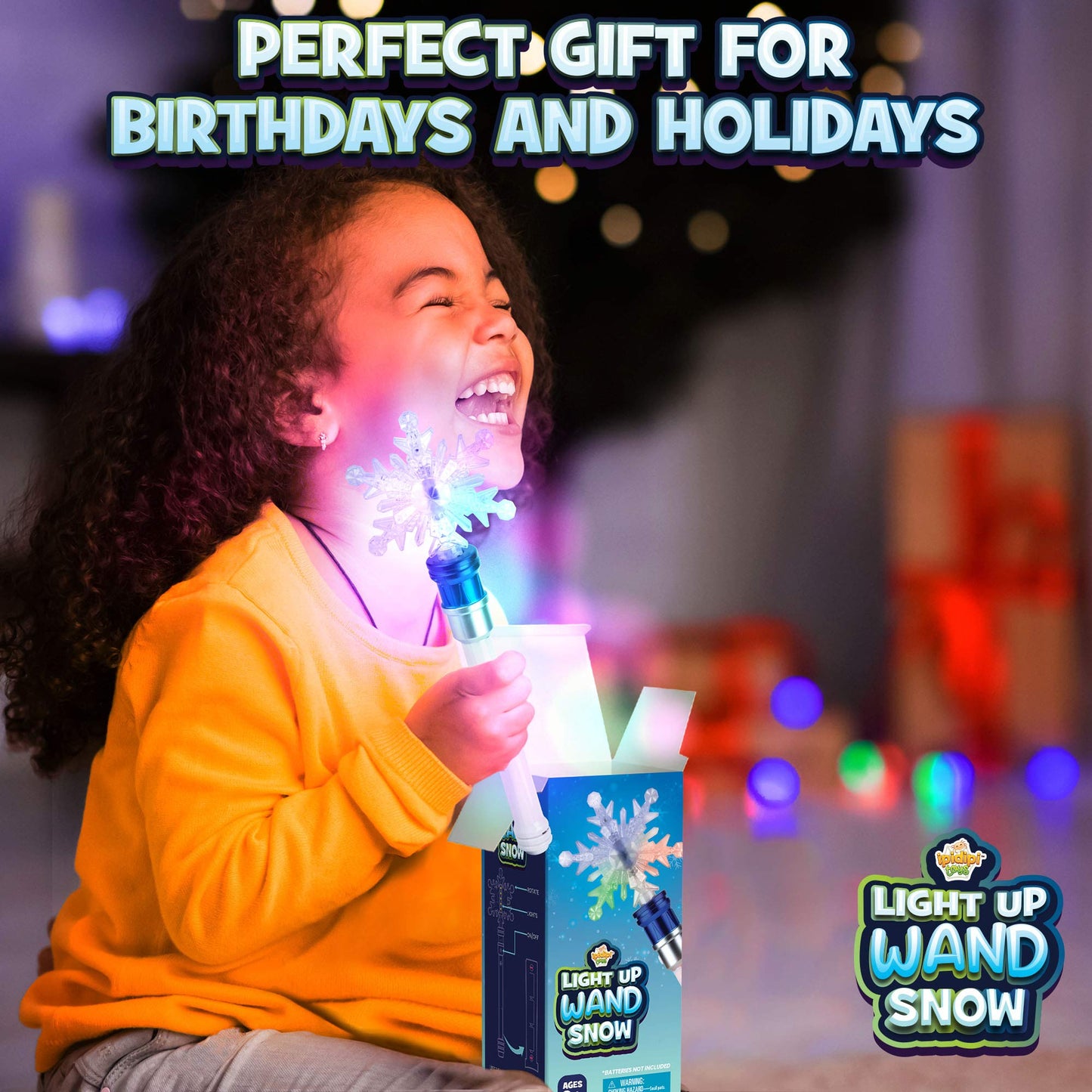 IPIDIPI TOYS Snowflake Wand – Light Up Magic Wand for Kids, Pack of 2, Gift-Ready