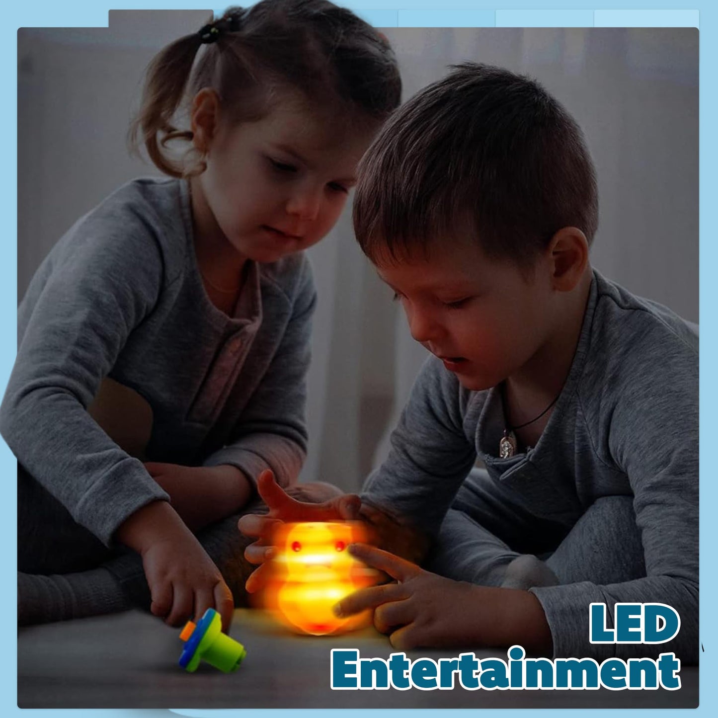 IPIDIPI TOYS Spineez Animal Light Up Spinning Tops – 8 LED Spinners