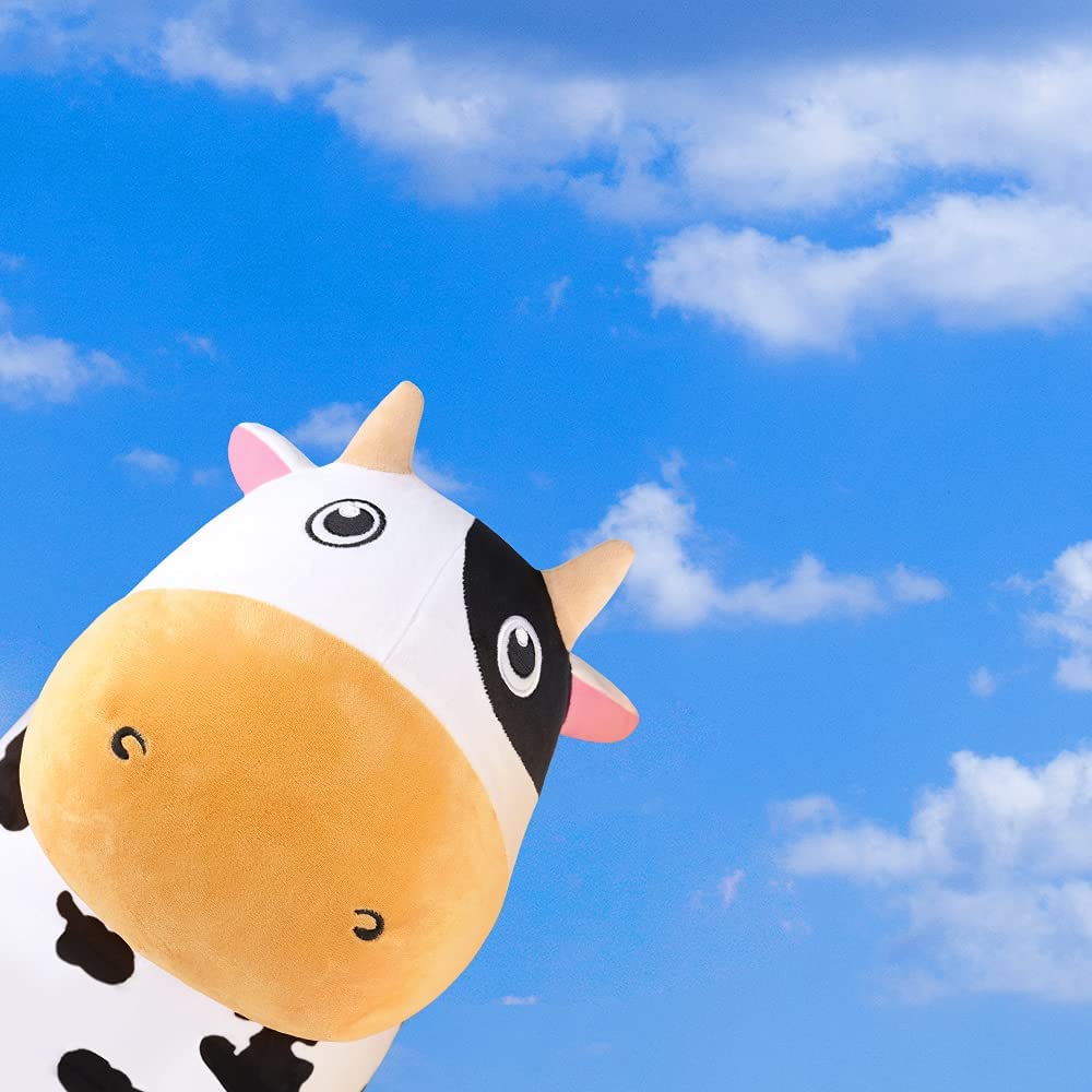 iPlay iLearn Bouncy Pals Dairy Cow Hopper – Plush Inflatable Ride-On Toy for Toddlers