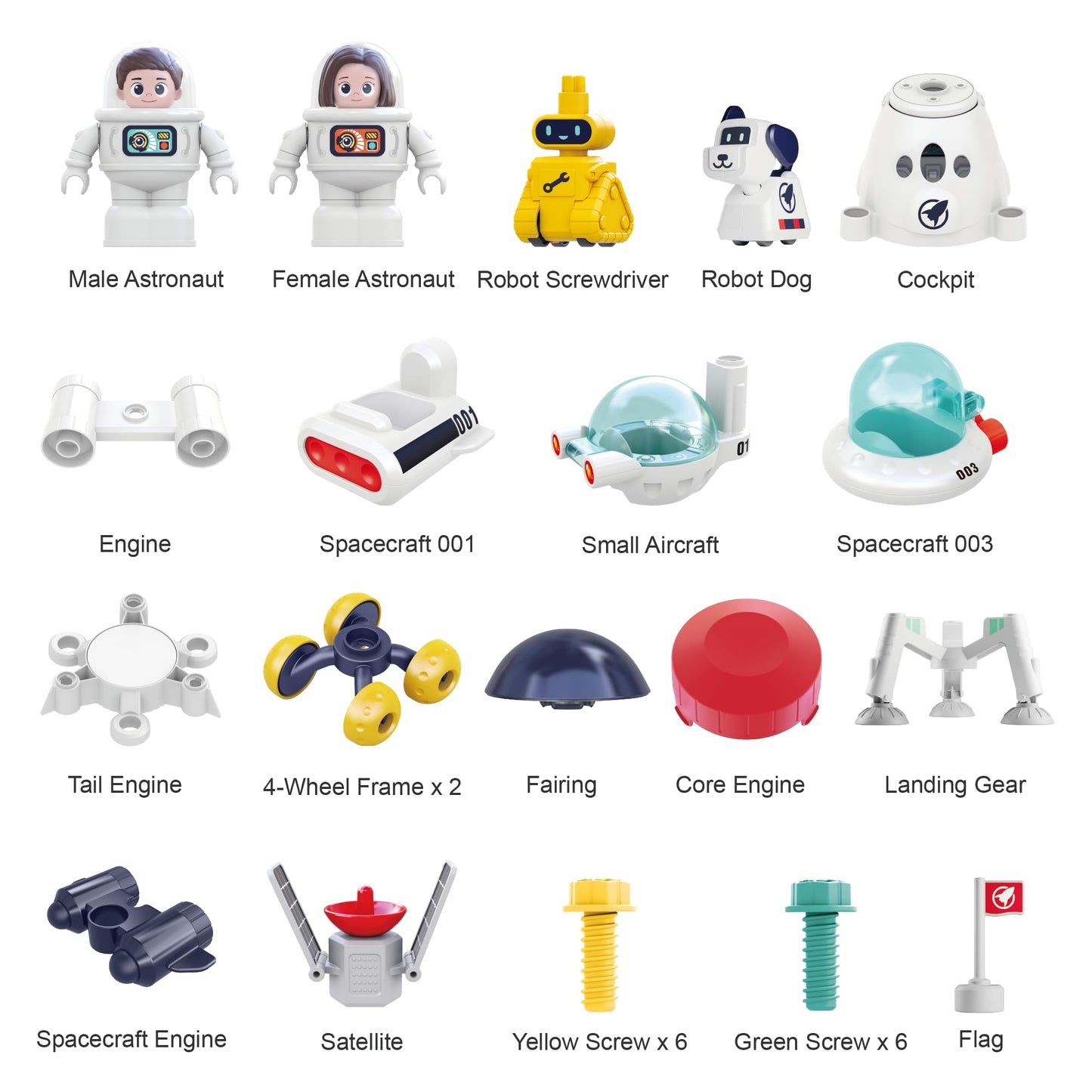 iPlay iLearn Interstellar Space Station Playset – Lunar Module, Satellite Tower, Robot Dog Screwdriver