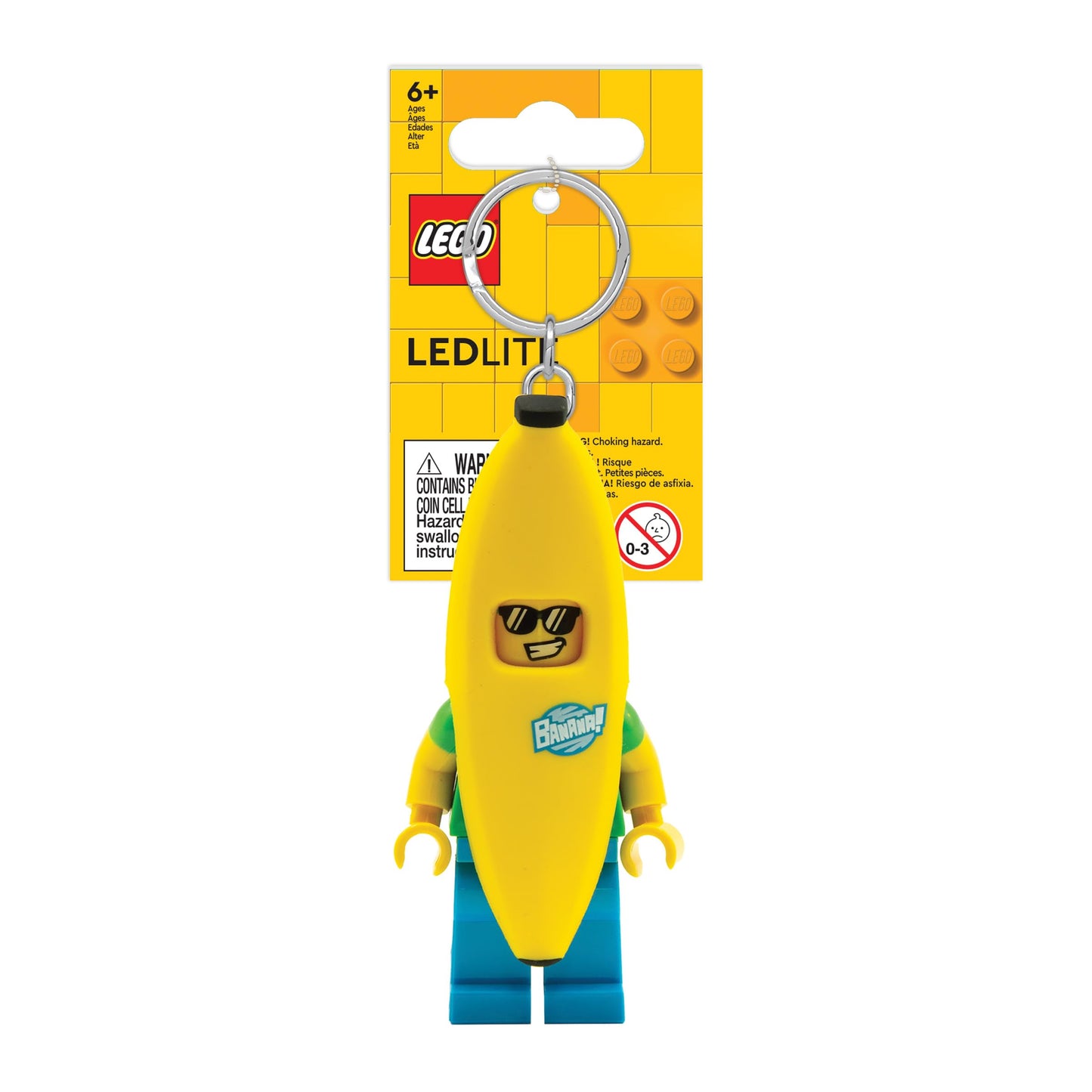 IQ LEGO Minifigures Banana Guy Keychain Light – 3.7-Inch LED Flashlight (KE118H)
