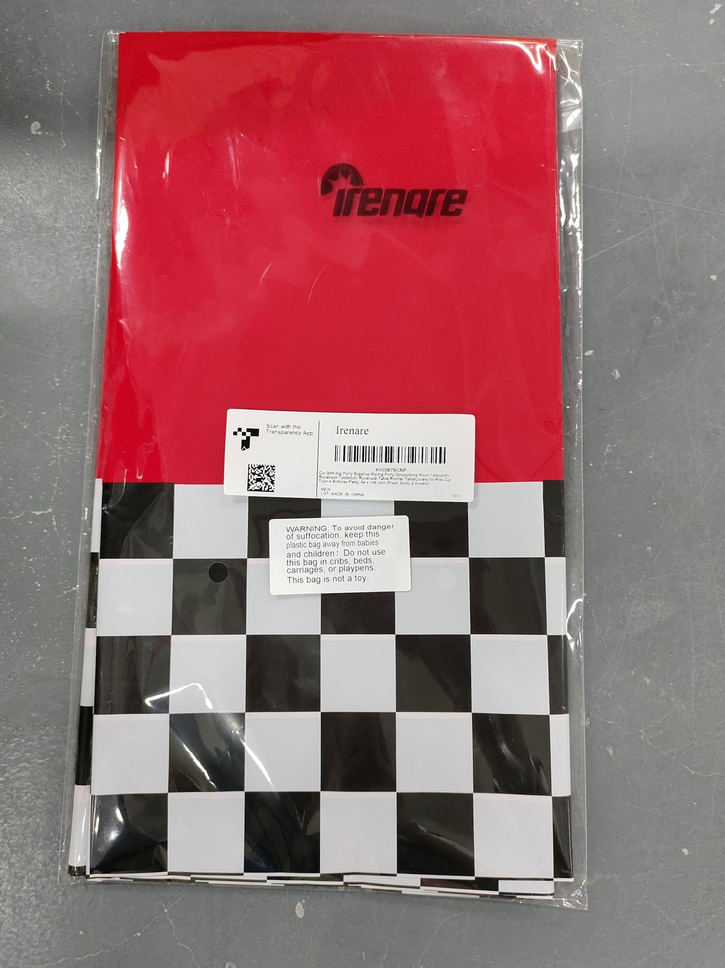 Irenare Racing Tablecloths – 2-Piece Car Theme Table Covers 54 x 108 in
