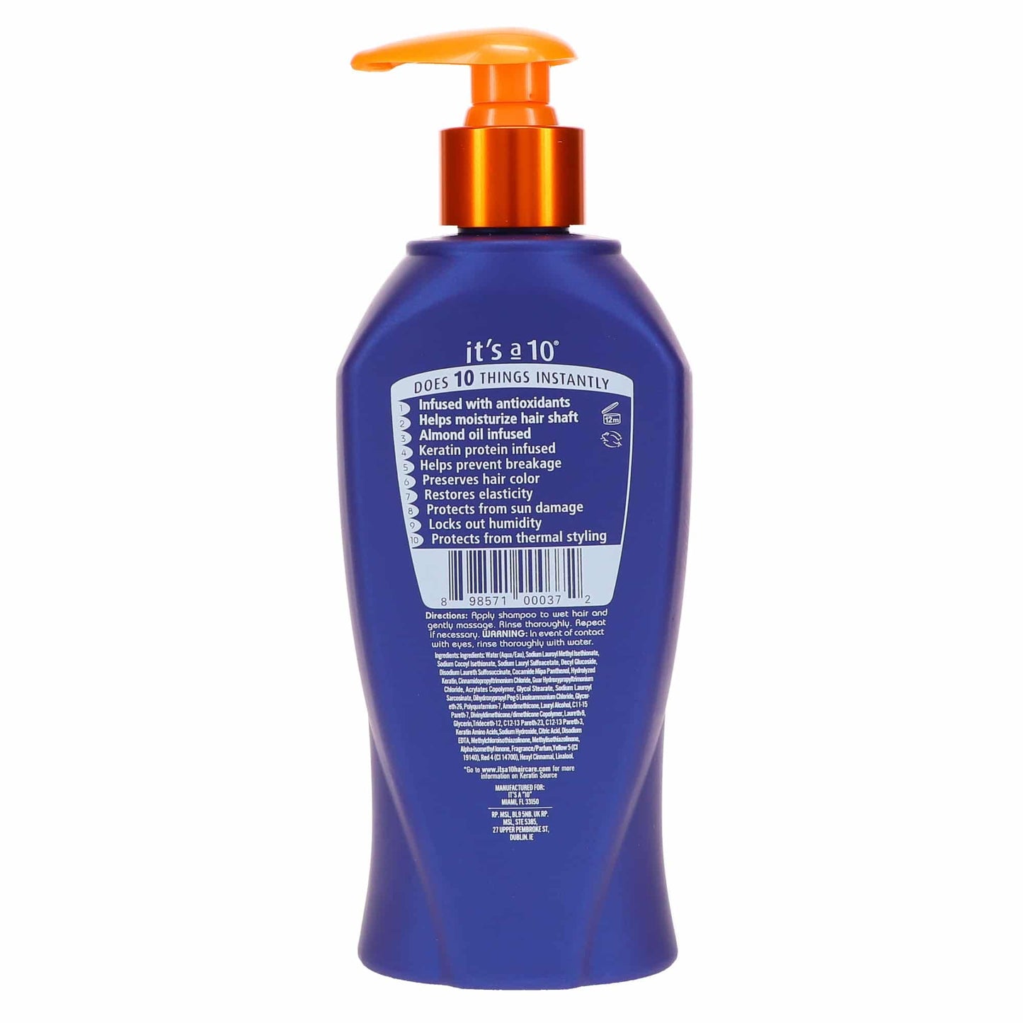 It's A 10 Miracle Shampoo Plus Keratin 10 Oz - 2 Pack | Heat Protection & Sulfate Free