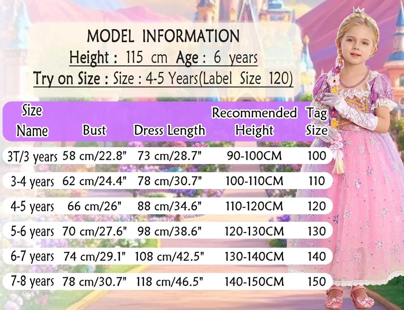 iTVTi Princess Purple Dress for Girls – Toddler Costume for Parties & Halloween