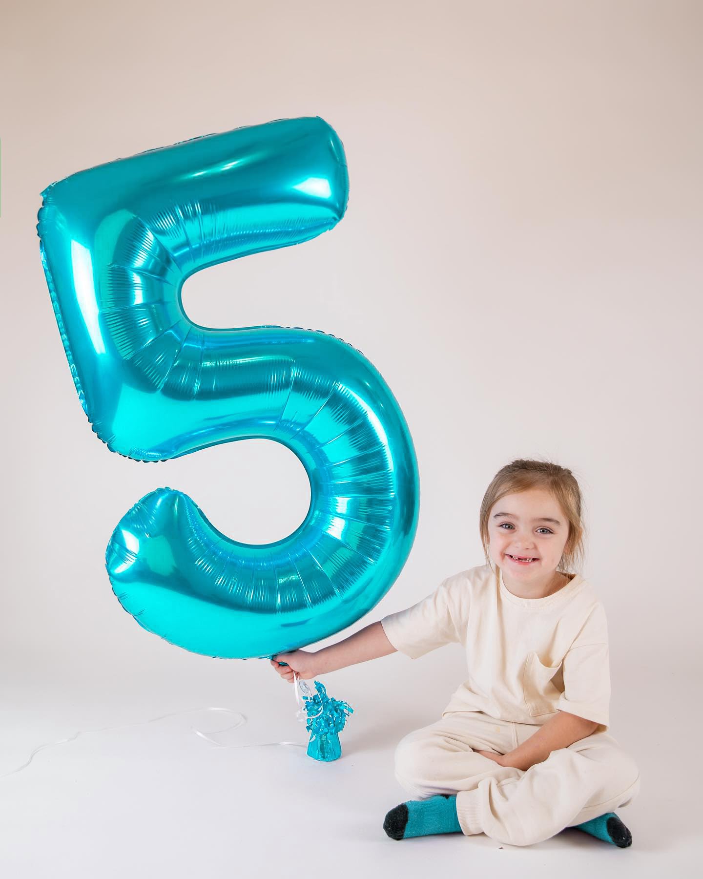 IWERP 5 Balloon 40 Inch Blue Number Balloon – 5th Birthday Decoration
