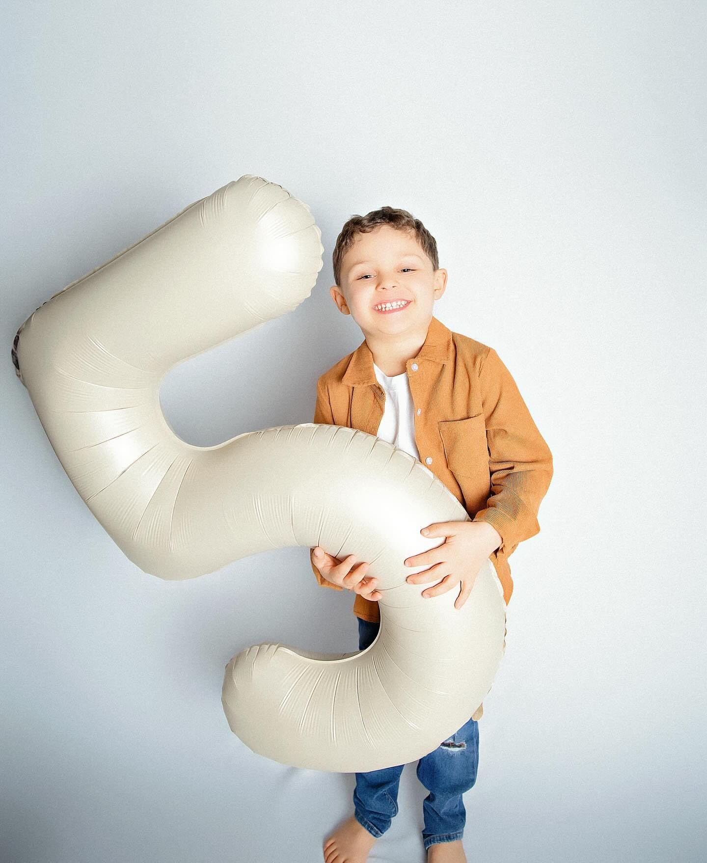 IWERP Cream Number 7 Balloon 40 Inch – 7th Birthday Decorations