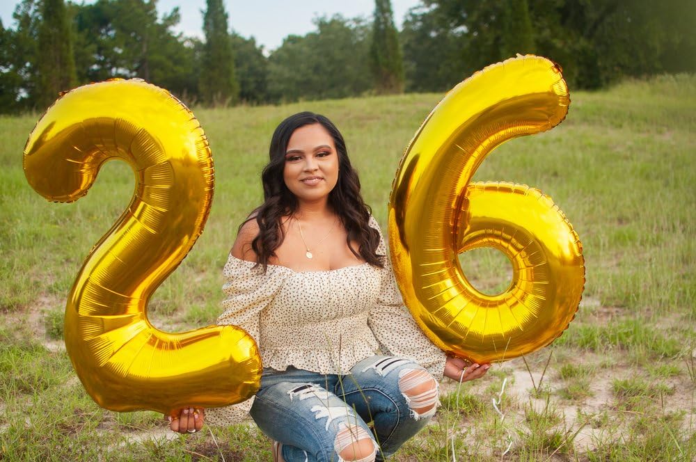 IWERP Gold Number 6 Balloon 40 Inch – 6th Birthday Decorations & Gold Party Supplies