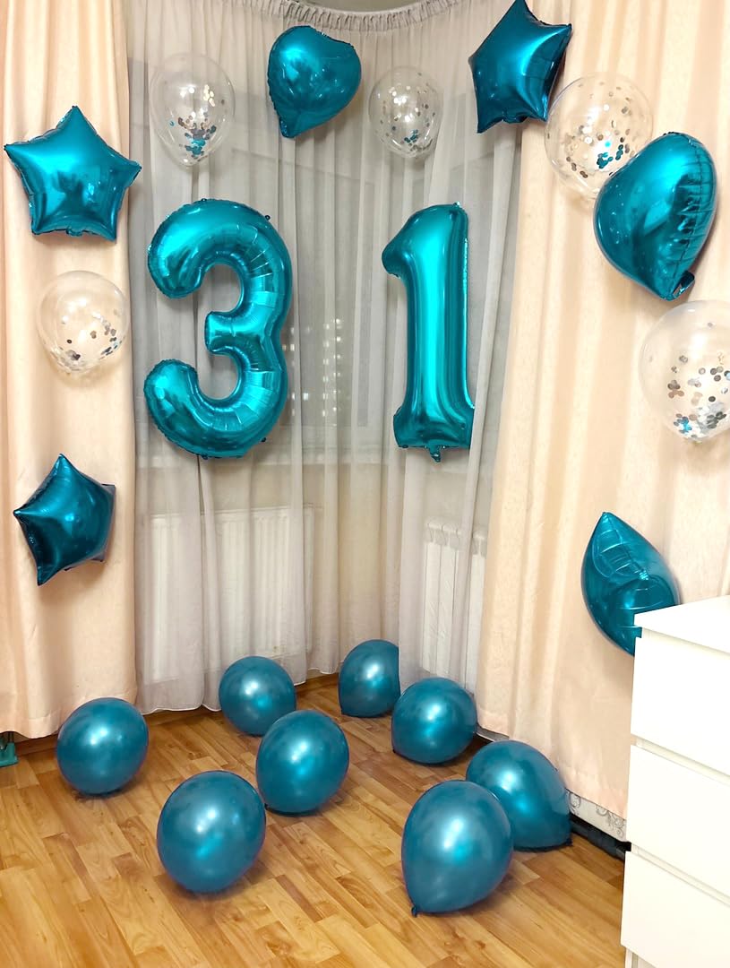 IWERP Light Blue 40-Inch Number 1 Balloon for First Birthday