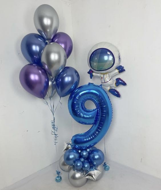 IWERP Navy Blue Number 19 Balloon – 40-Inch 19th Birthday Party Decor