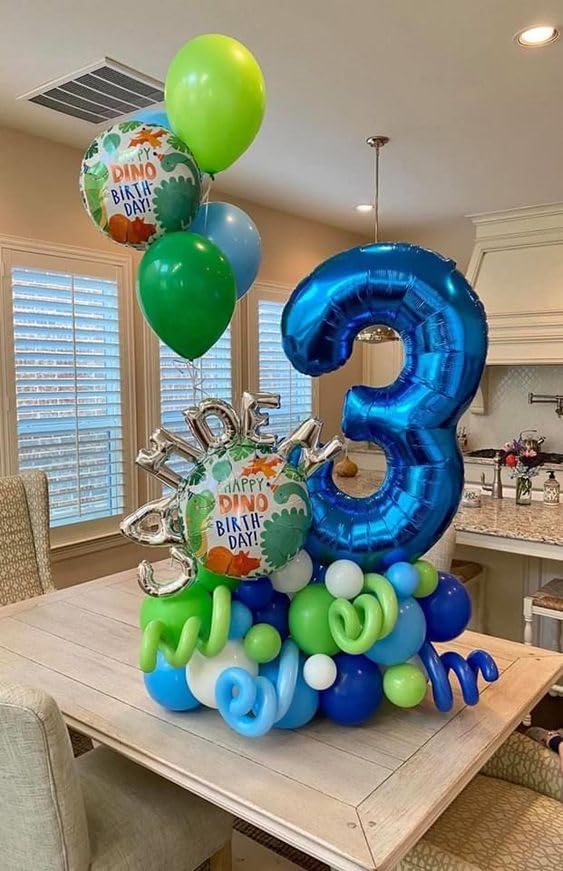 IWERP Navy Blue 40-Inch 3 Balloon – Number Balloon for 3rd Birthday Decorations