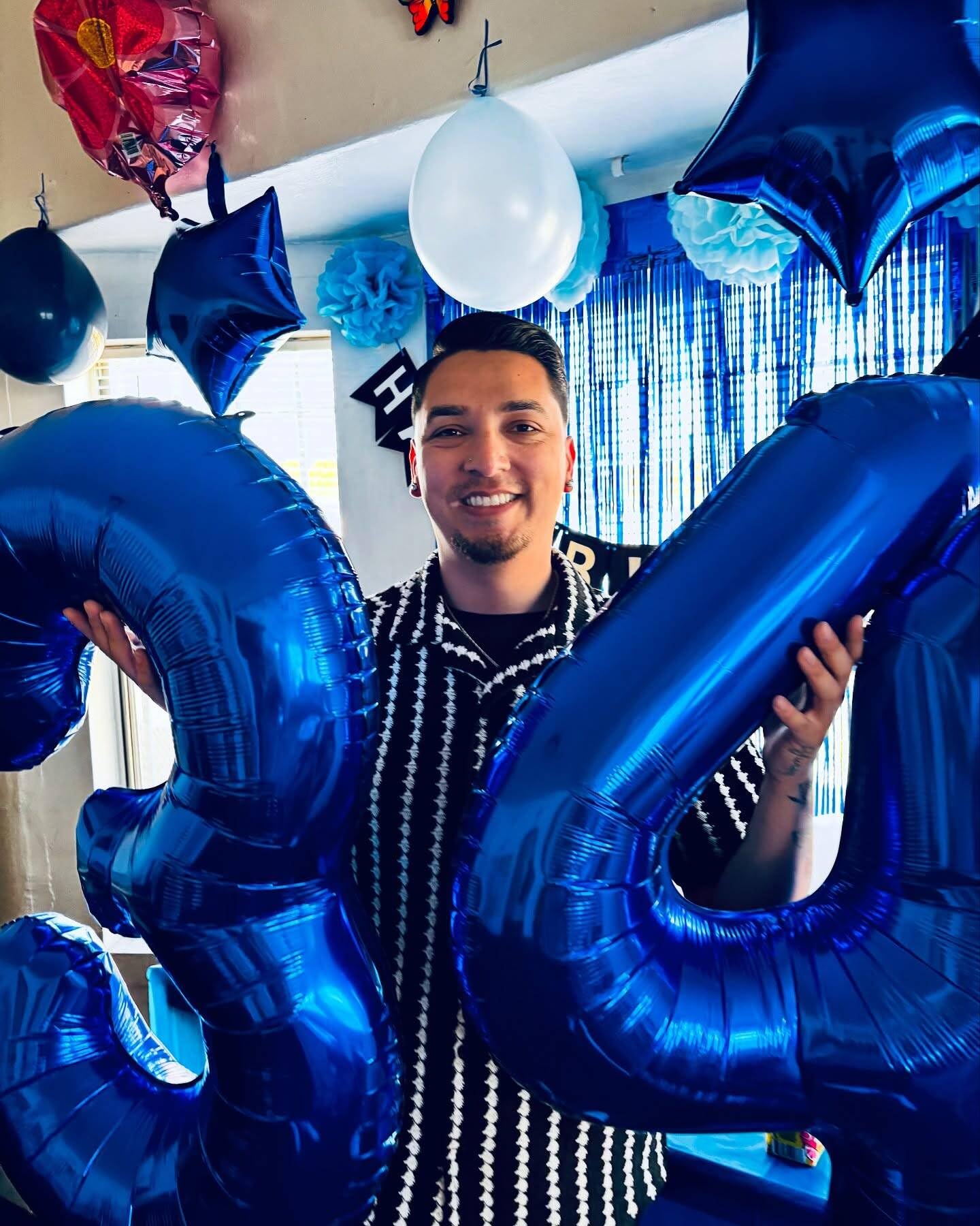 IWERP Night Blue 40-Inch Number Balloon | 1st Birthday Party Decor
