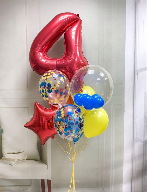IWERP Red Number 0 Balloon 40 Inch – 10th–60th Birthday Decorations