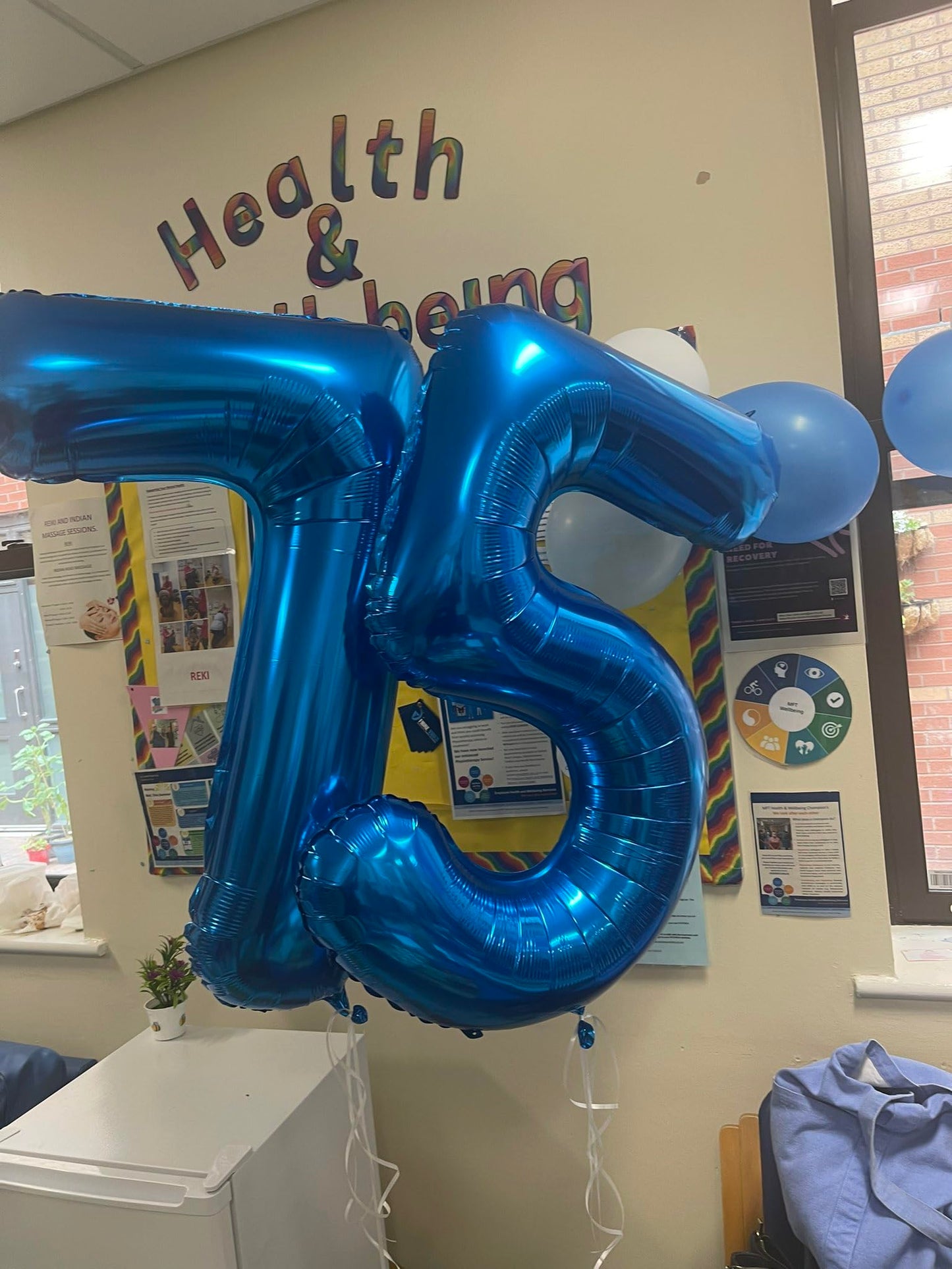 IWERP 60 Balloon Number - 40-Inch Metallic Blue Birthday & Anniversary Decor