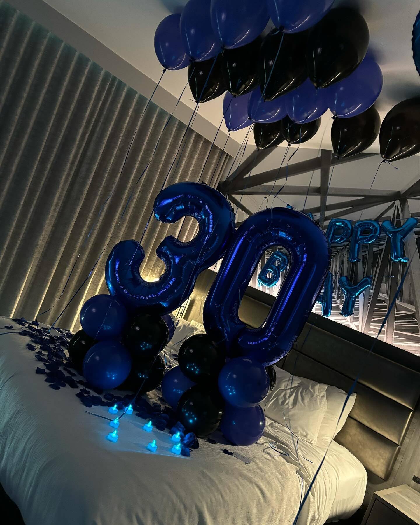 IWERP Night Blue Number 7 Balloon – 40-Inch Giant Foil for 7th Birthday Party Decor