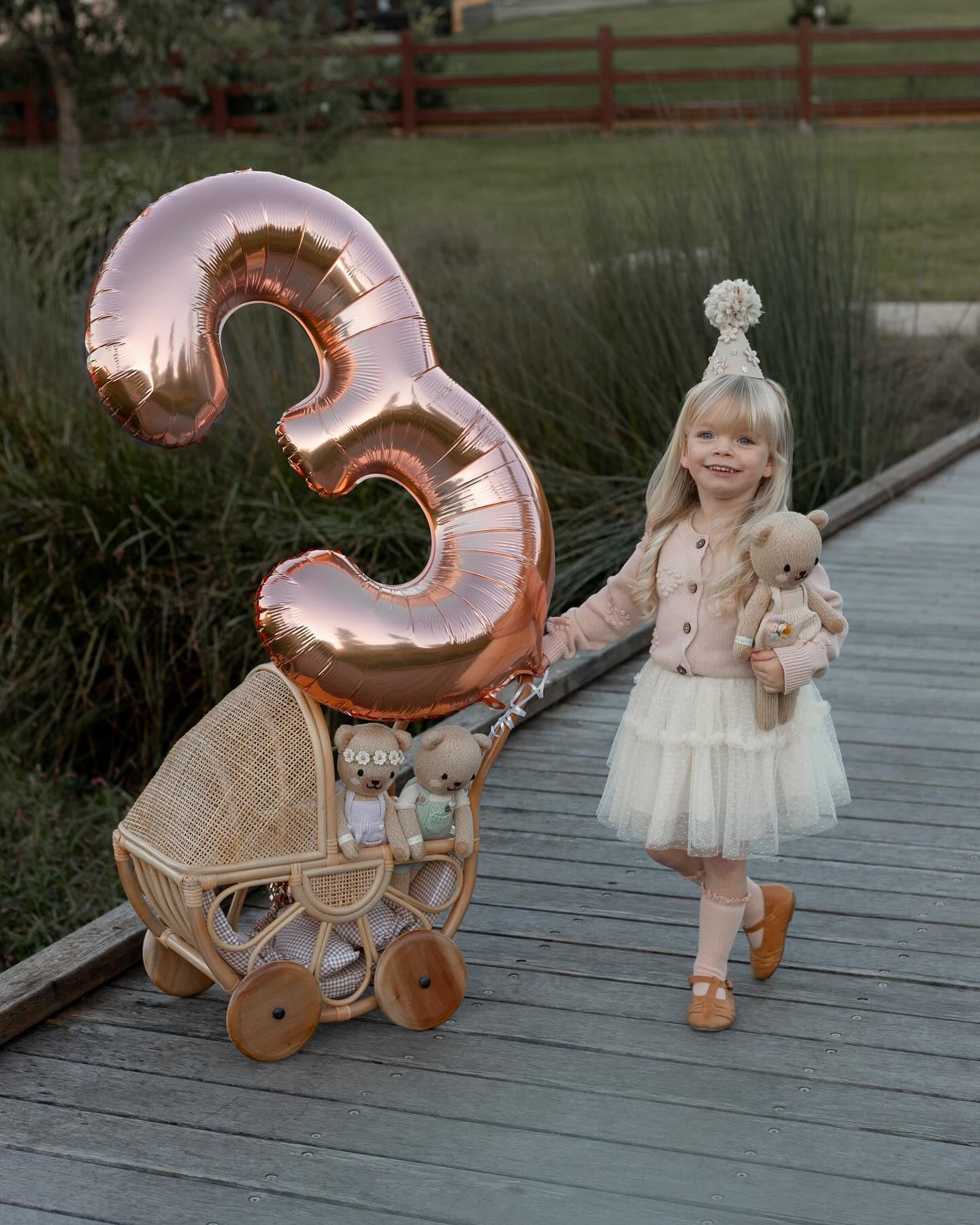 IWERP Rose Gold Number 3 Balloon 40 Inch – 3rd Birthday Decorations