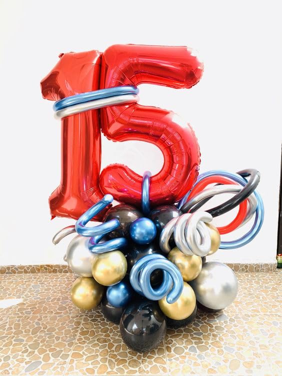 IWERP 40th Birthday Balloon – Red 40-Inch Number Balloon for Milestones