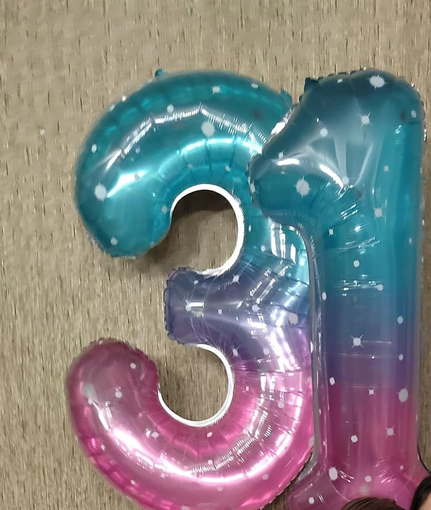 IWERP Starry Sky 8 Balloon – 40 Inch Number Balloon for 8th Birthday