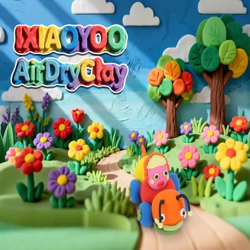 Ixiaoyoo Air Dry Clay Kit for Kids – 158 Colors Modeling Clay with Tools | Safe & Non-Toxic Arts & Crafts