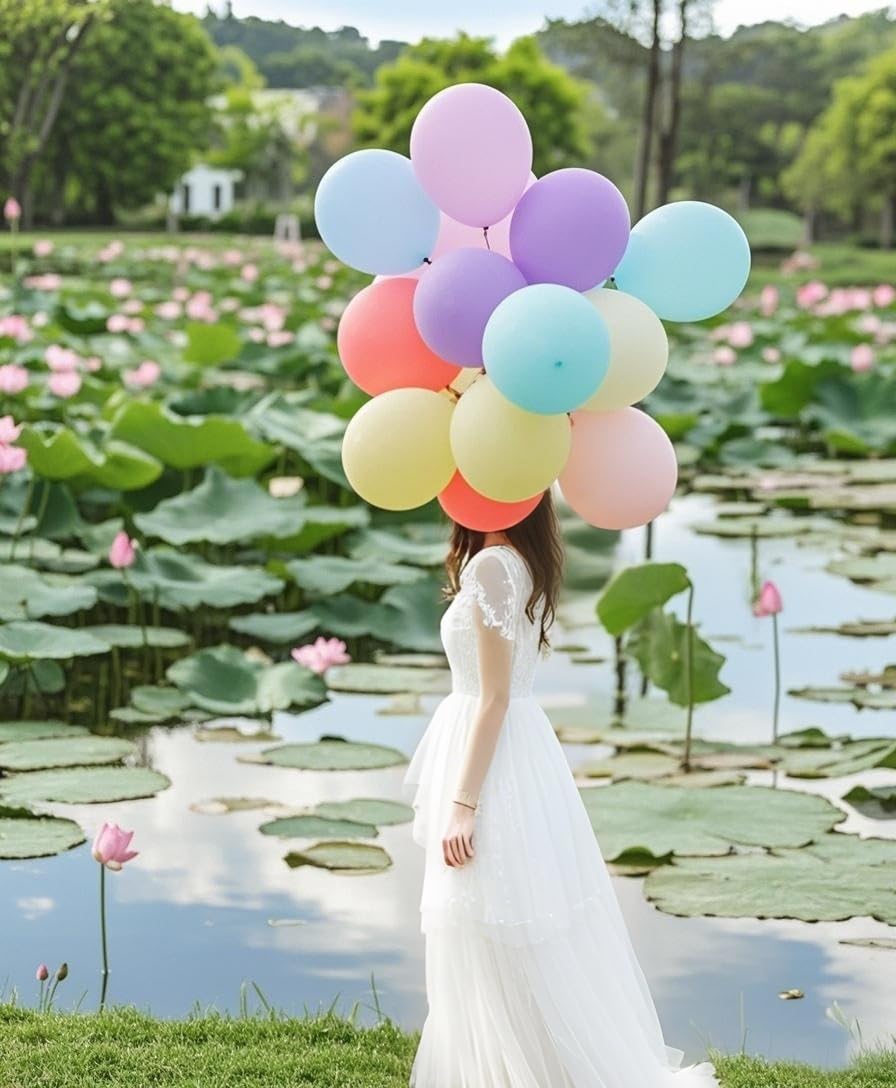 IXVAN Pastel Purple Balloons 145pcs – 18/12/10/5 Inch Latex Balloon Garland Kit for Parties