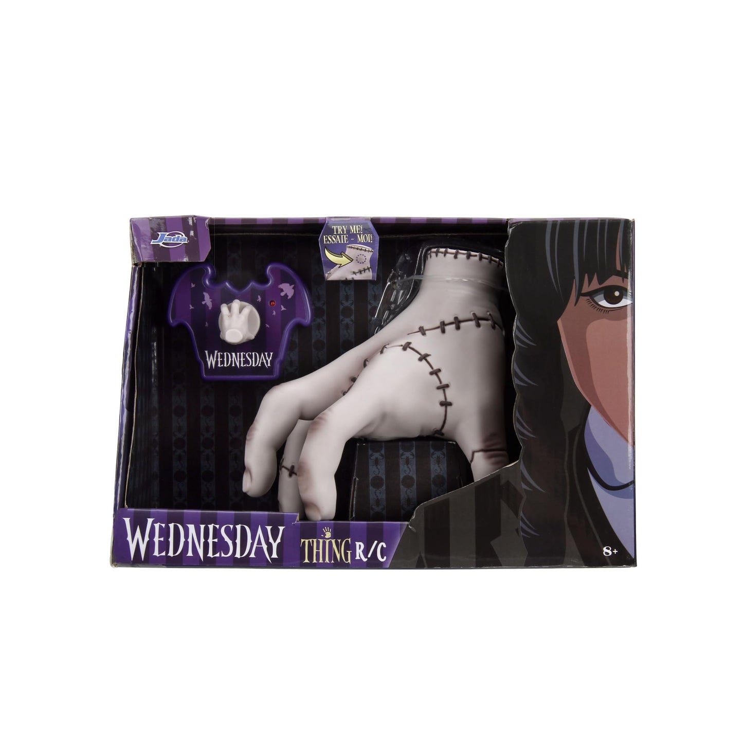JADA Addams Wednesday Thing RC Hand — Officially Licensed, USB Rechargeable, 18 cm