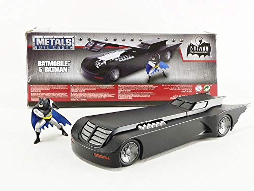 Jada Toys 1:24 Batman Animated Series Batmobile Die-Cast Car with 2.75-inch Batman Figure