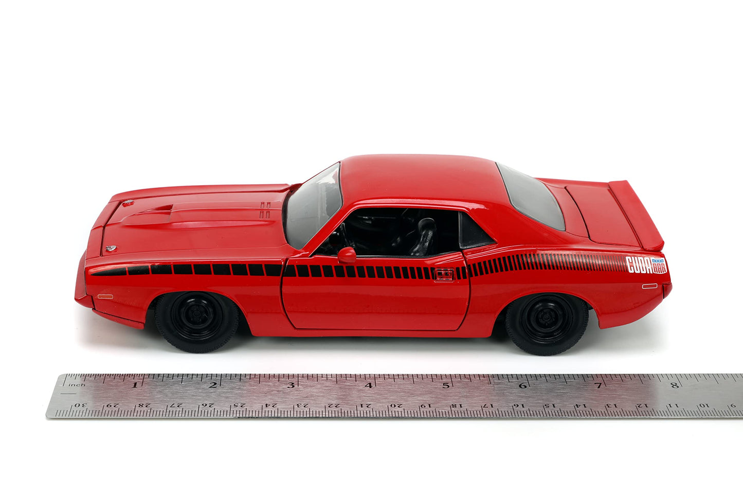 Jada Toys Big Time Muscle 1:24 Plymouth Barracuda Die-Cast Car - Red/Black