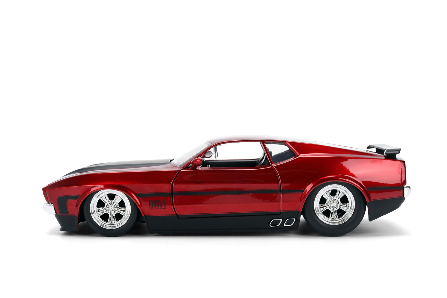 Jada Big Time Muscle 1:24 1973 Ford Mustang Mach 1 Die-Cast Car – Opening Doors, Hood & Trunk Candy Red