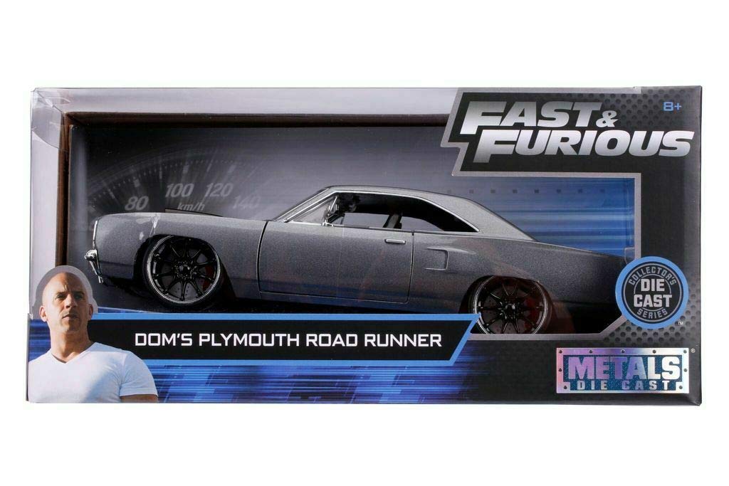 Jada Fast and Furious 1:24 Dom’s 1970 Plymouth Roadrunner Die-Cast – Licensed Collectible