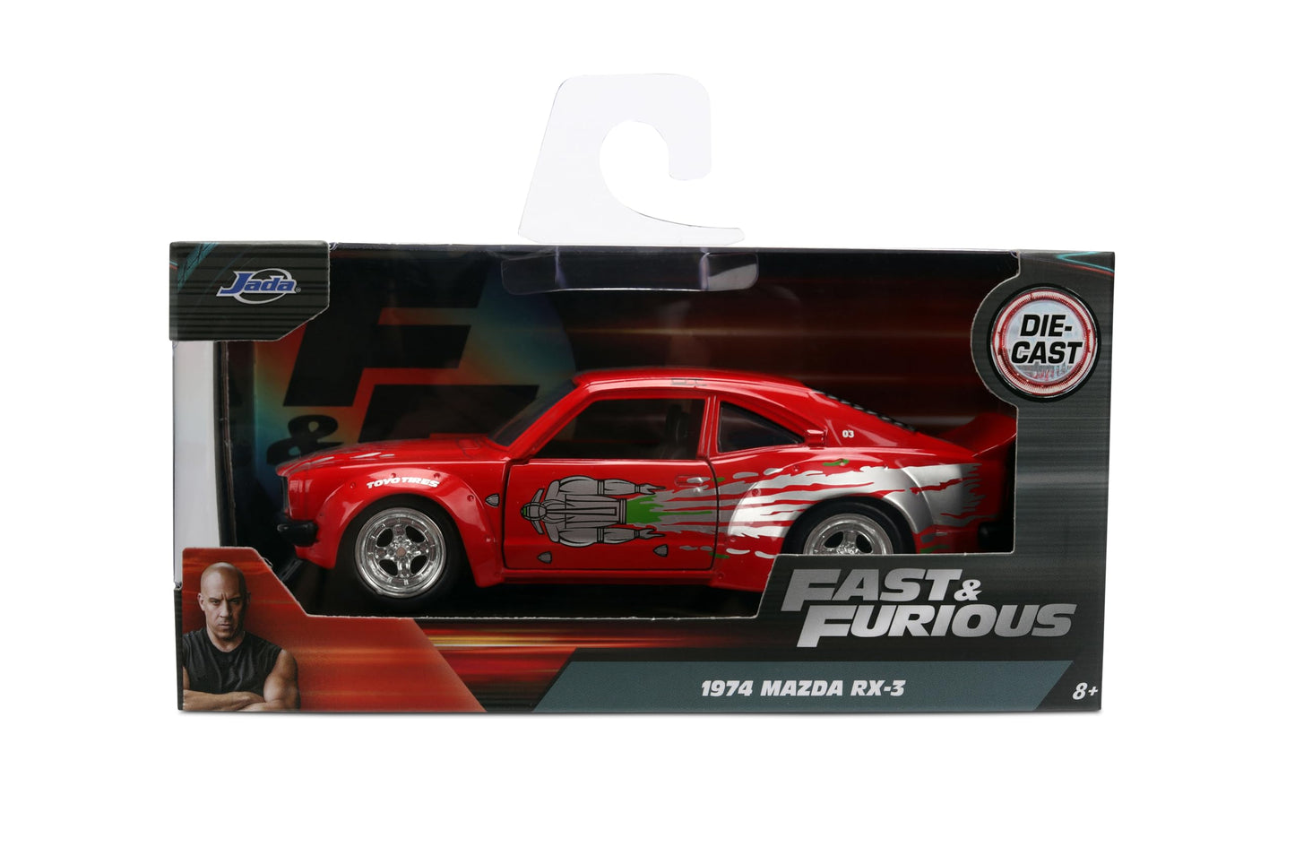 Jada Toys 1:32 Fast & Furious 1974 Mazda RX-3 Die-Cast Car - Licensed Collectible