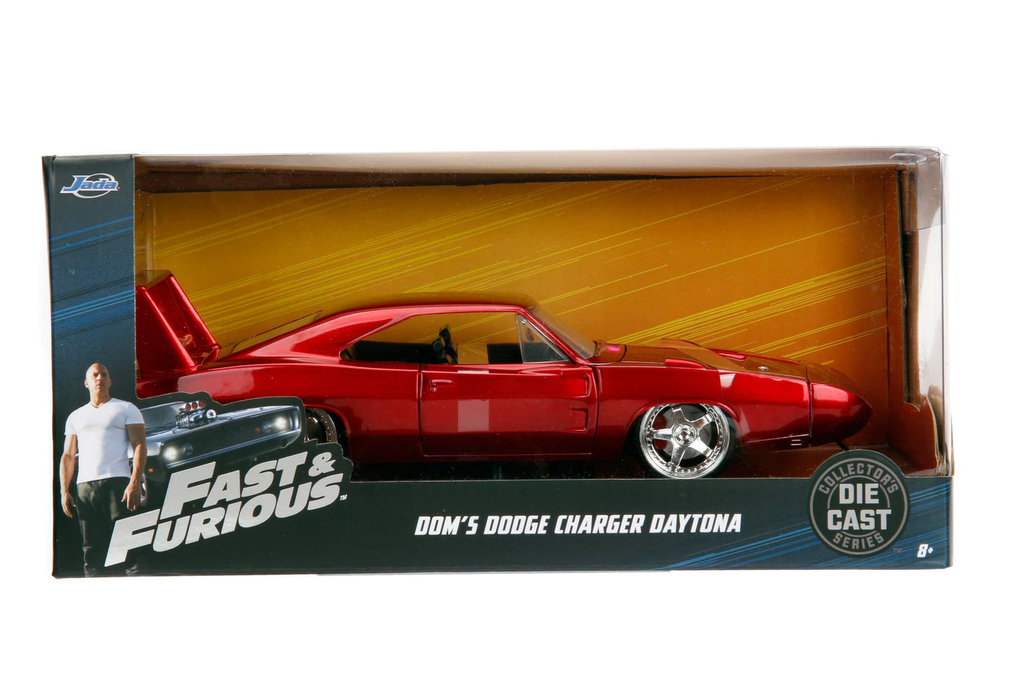 Jada Toys Fast & Furious Dom's Dodge Charger Daytona 1:24 Scale Die-Cast Car - Red (97060)