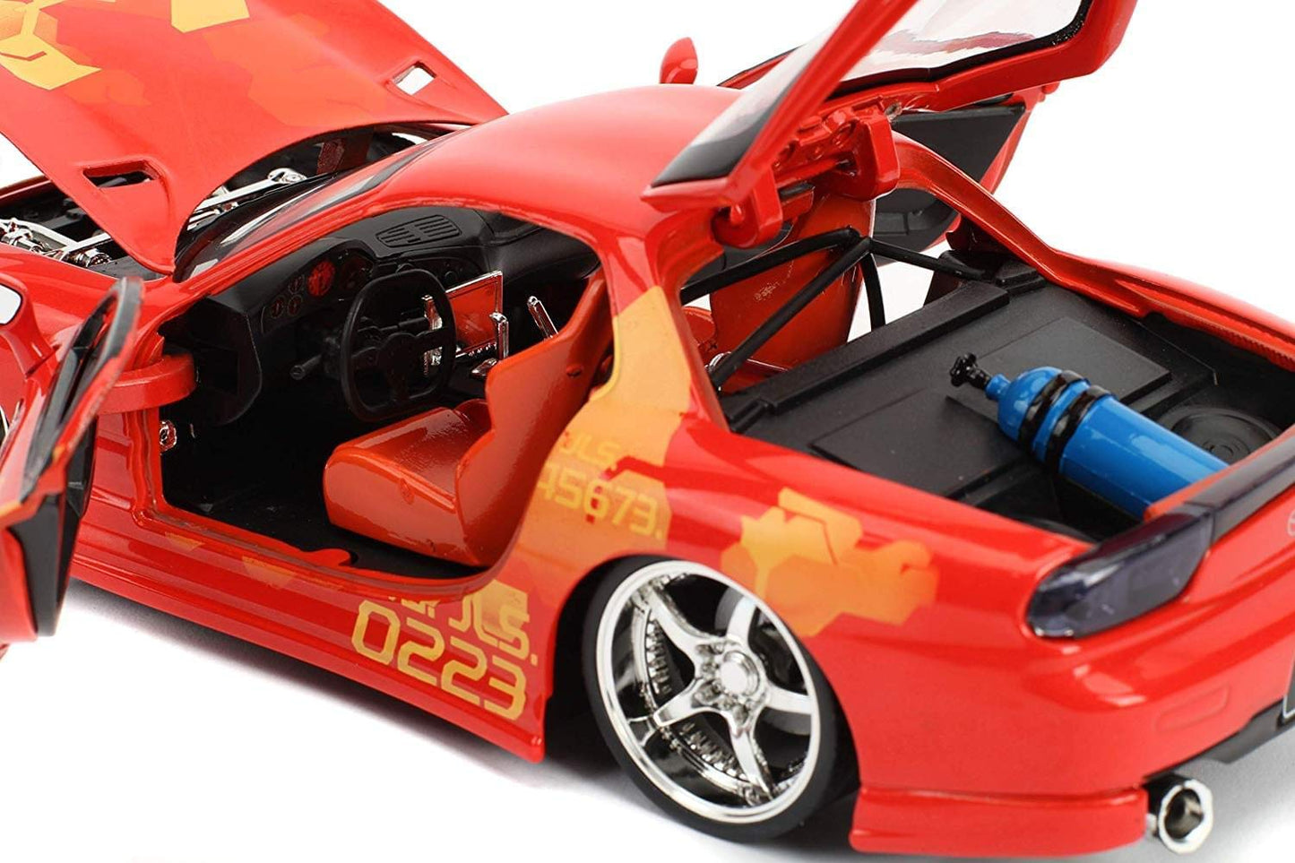 Jada Toys Fast & Furious 1:24 Orange JLS Mazda RX-7 Die-Cast Car – 30747